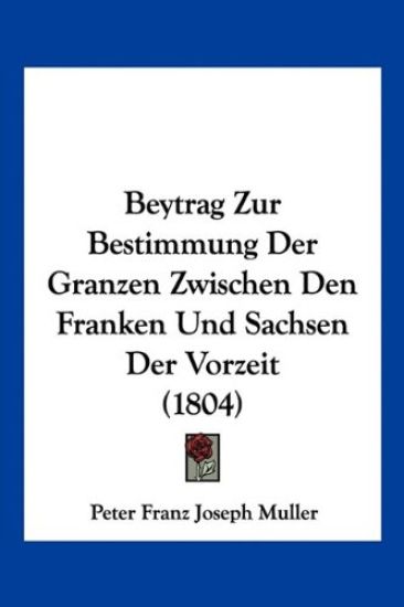 Muller, P: Beytrag Zur Bestimmung Der Granzen Zwischen Den F