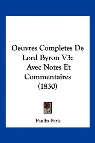 Oeuvres Completes De Lord Byron V3
