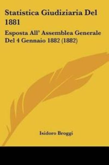 Statistica Giudiziaria Del 1881