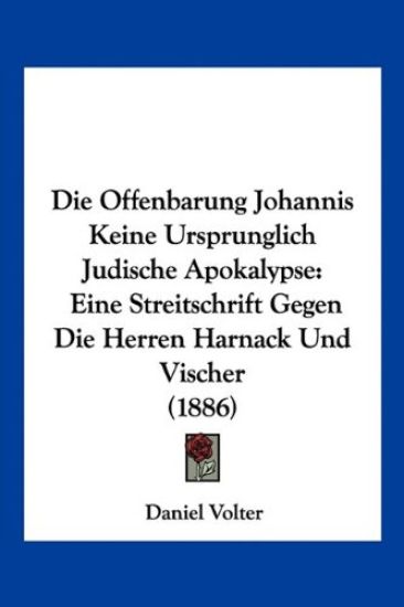 Volter, D: Offenbarung Johannis Keine Ursprunglich Judische