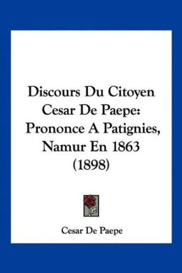 Discours Du Citoyen Cesar De Paepe