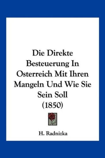 Radnizka, H: Direkte Besteuerung In Osterreich Mit Ihren Man