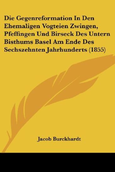 Burckhardt, J: Gegenreformation In Den Ehemaligen Vogteien Z