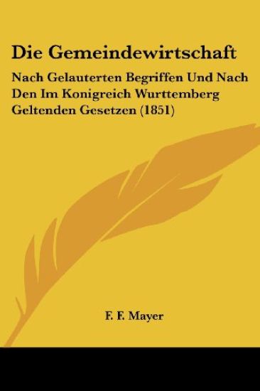 Mayer, F: Gemeindewirtschaft