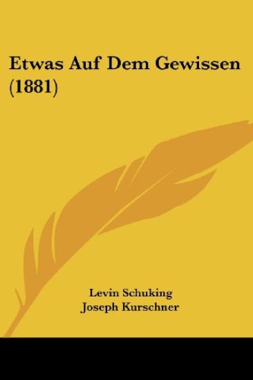 Schuking, L: Etwas Auf Dem Gewissen (1881)