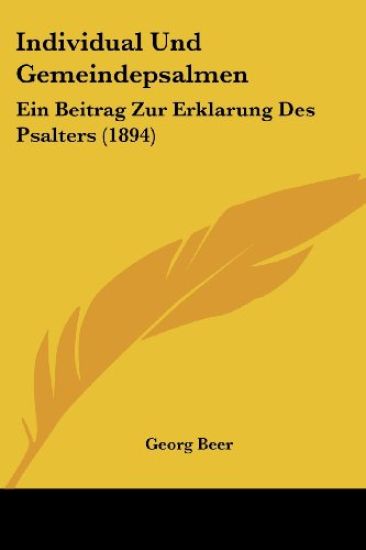 Beer, G: Individual Und Gemeindepsalmen