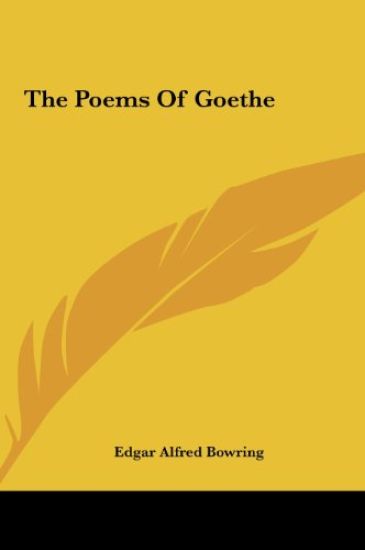 The Poems Of Goethe