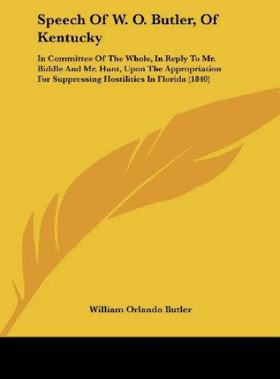 Speech Of W. O. Butler, Of Kentucky