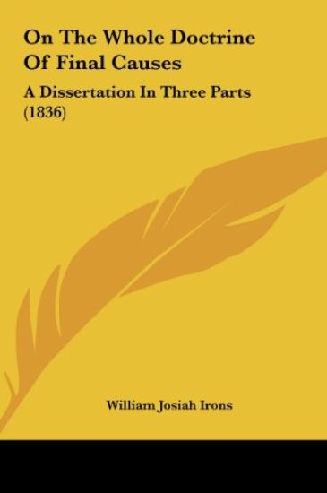 On The Whole Doctrine Of Final Causes