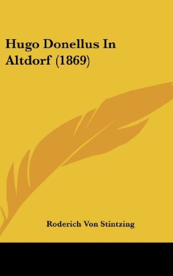 Hugo Donellus In Altdorf (1869)