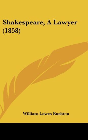 Shakespeare, A Lawyer (1858)