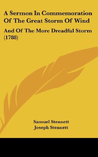 A Sermon In Commemoration Of The Great Storm Of Wind