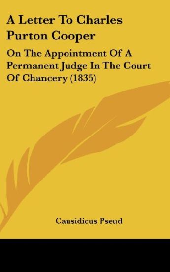 A Letter To Charles Purton Cooper