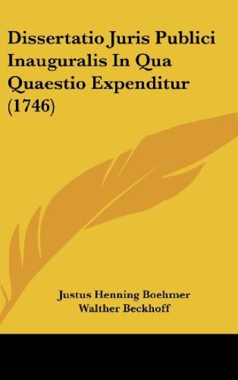 Dissertatio Juris Publici Inauguralis In Qua Quaestio Expenditur (1746)