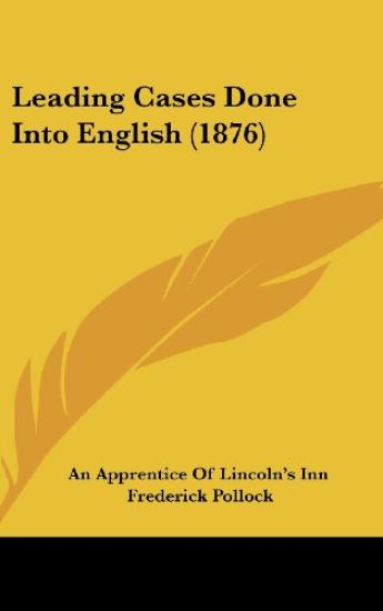 Leading Cases Done Into English (1876)