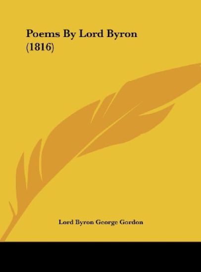 Poems By Lord Byron (1816)