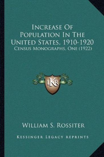 Increase of Population in the United States, 1910-1920