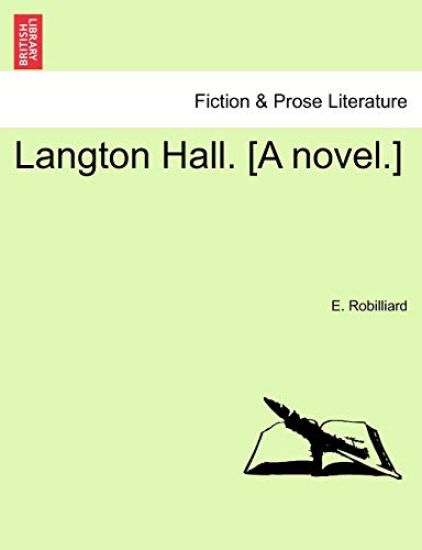Langton Hall. [A Novel.]