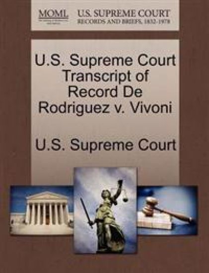 U.S. Supreme Court Transcript of Record de Rodriguez V. Vivoni