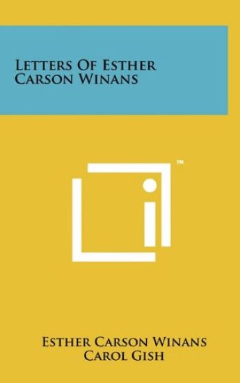 Letters of Esther Carson Winans