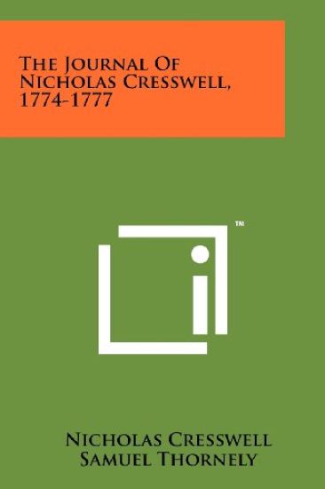 The Journal of Nicholas Cresswell, 1774-1777