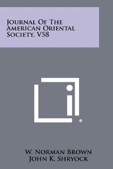 Journal of the American Oriental Society, V58