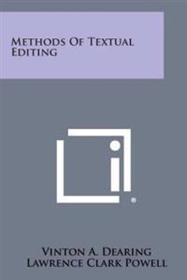 Methods of Textual Editing
