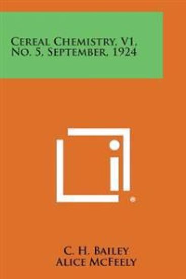 Cereal Chemistry, V1, No. 5, September, 1924