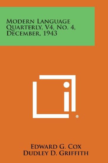 Modern Language Quarterly, V4, No. 4, December, 1943