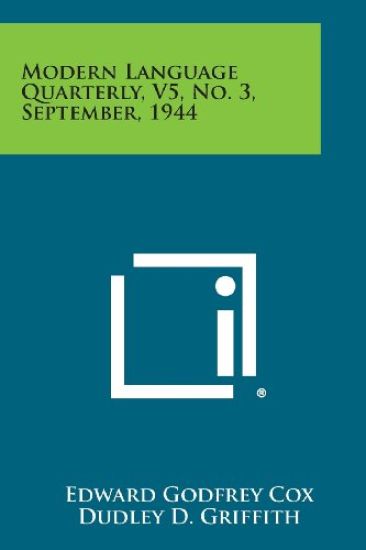 Modern Language Quarterly, V5, No. 3, September, 1944