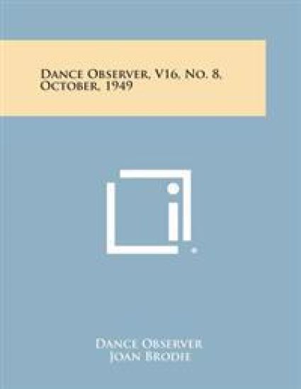 Dance Observer, V16, No. 8, October, 1949
