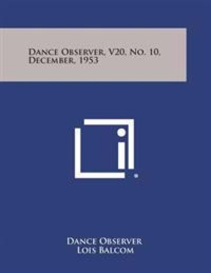 Dance Observer, V20, No. 10, December, 1953