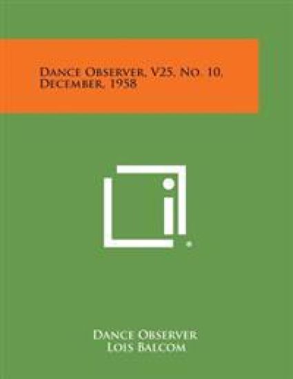 Dance Observer, V25, No. 10, December, 1958