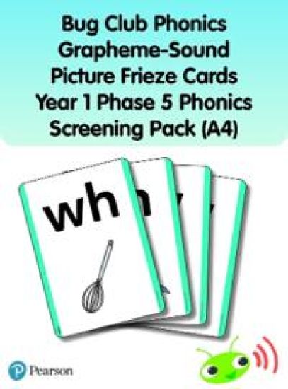 Bug Club Phonics Grapheme-Sound Picture Frieze Cards Year 1 Phase 5 Phonics screening pack (A4)