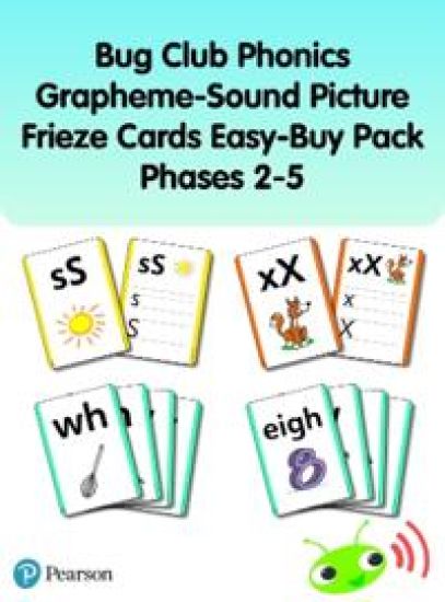 Bug Club Phonics Grapheme-Sound Picture Frieze Cards Easy-Buy Pack Phases 2-5