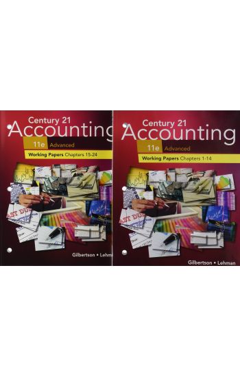 Print Student Working Papers (Chapters 1-24) for Century 21 Accounting:  Advanced, 11th