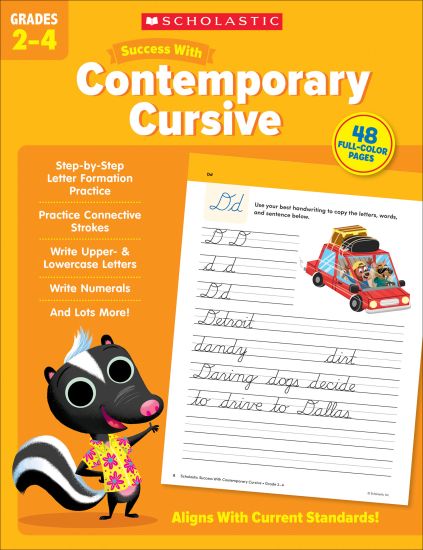 Scholastic Success with Contemporary Cursive Grades 2-4 Workbook