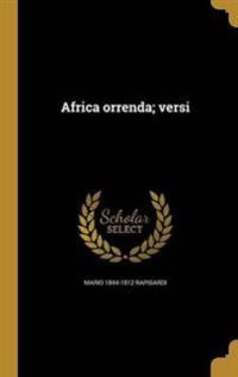 Africa orrenda; versi