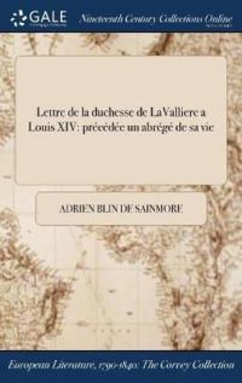 Lettre de la duchesse de LaValliere a Louis XIV