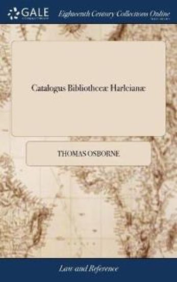 Catalogus Bibliothecæ Harleianæ