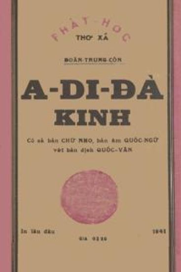 A Di Ð? Kinh (B?n in l?n d?u nam 1941 - H?n van, Vi?t d?ch v? ch? ?m)