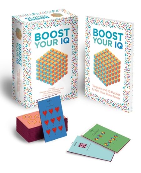 Boost Your IQ: Includes 64-Page Puzzle Book, 48 Cards and a Press-Out Tangram Puzzle to Test Your Brain Power [With Puzzle Cards and Tangram Puzzle]