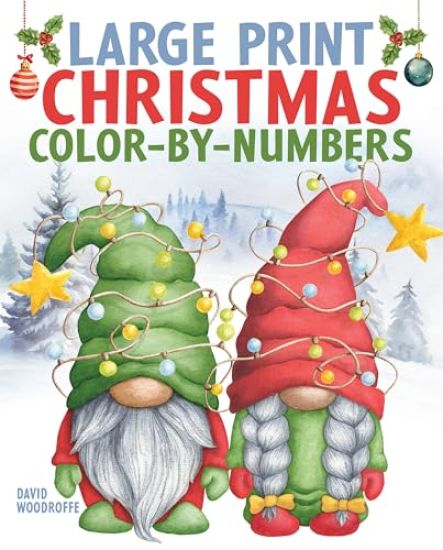 Large Print Christmas Color-By-Numbers