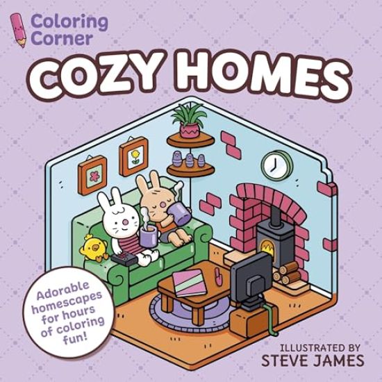 Coloring Corner: Cozy Homes: Adorable Homescapes for Hours of Coloring Fun