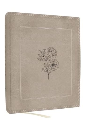 NKJV, Journal the Word Bible: Reflect, Journal or Create Art Next to Your Favorite Verses (Stone Leathersoft over board, Red Letter, Comfort Print)