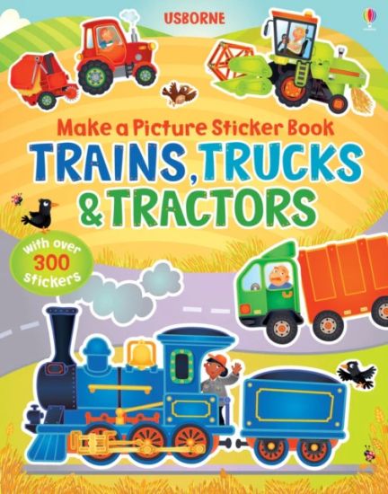 Make a Picture Sticker Book Trains, TrucksTractors