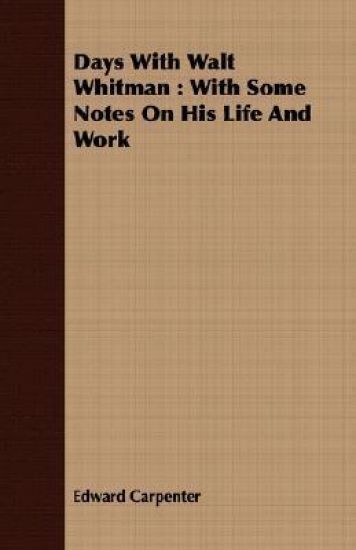 Days With Walt Whitman