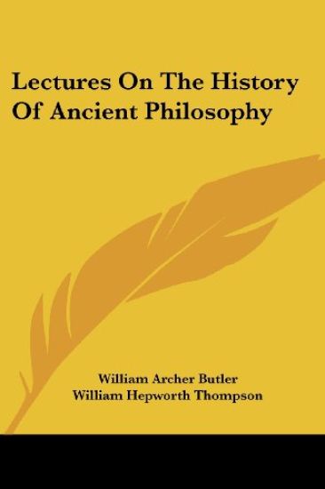Lectures On The History Of Ancient Philosophy
