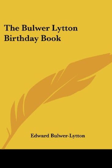Bulwer Lytton Birthday Book