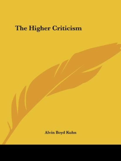 The Higher Criticism